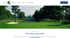 Desktop Screenshot of pinelakecountryclub.com