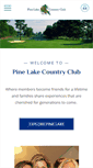 Mobile Screenshot of pinelakecountryclub.com